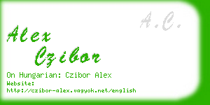 alex czibor business card